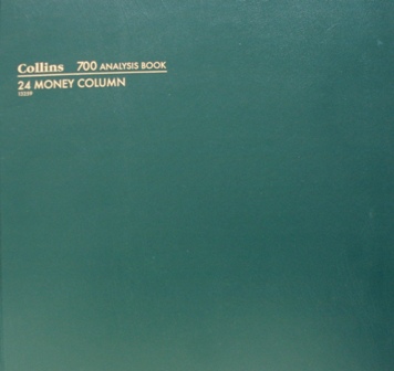 Collins 13259 700 24 Money Column Account Analysis Book 96 leaf
